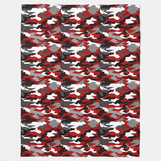 Couverture Polaire Le rouge ombrage Camo (Devant)