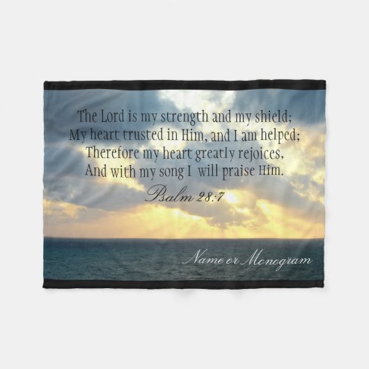 Couverture Polaire Le seigneur est ma bible de chrétien de psaume de (Devant (Horizontal))