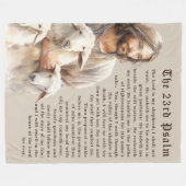 Couverture Polaire Le Seigneur est Mon Berger - 23e Psaume (Devant (Horizontal))