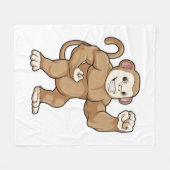 Couverture Polaire Le singe comme culturiste au Bodybuilding (Devant (Horizontal))