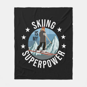 Couverture Polaire Le Ski Est Ma Superpuissance