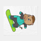Couverture Polaire Le snowboarder de Horse (Devant (Horizontal))