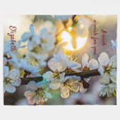 Couverture Polaire Le Soleil Et Les Fleurs Japonaises D'Apricot (Devant (Horizontal))