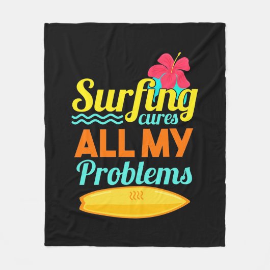 Couverture Polaire Le surf sont mes problèmes (Devant)