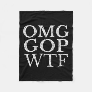 Couverture Polaire Le T-shirt Républicain Gop Wtf Anti Trump