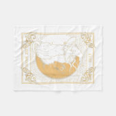 Couverture Polaire Le Tarot Lune Xvii Inspiré Chat Noir sorcier Casqu (Devant (Horizontal))