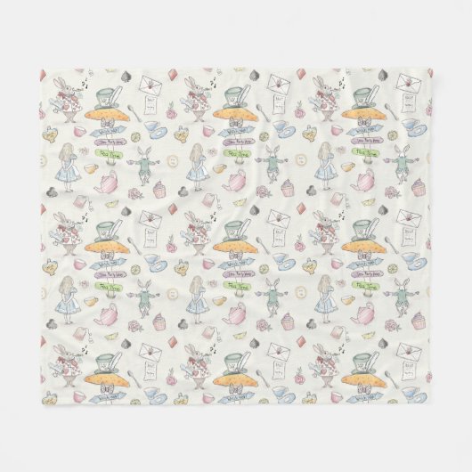 Couverture Polaire Le Tea Party d'Alice (Devant (Horizontal))