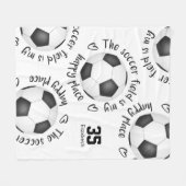 Couverture Polaire Le terrain de football est mon endroit heureux fil (Devant (Horizontal))