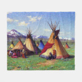 Couverture Polaire Le Tipi de la Médecine Joseph Henry Sharp 1903 (Devant (Horizontal))