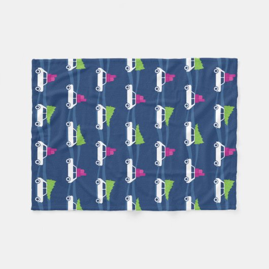 Couverture Polaire Le trafic de Noël de Mini Cooper (Devant (Horizontal))