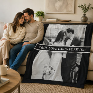 Couverture Polaire Le véritable amour dure toujours Photo de mariage