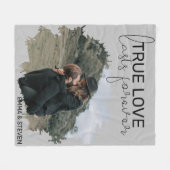 Couverture Polaire Le véritable amour dure toujours | Photo Plaid en (Devant (Horizontal))