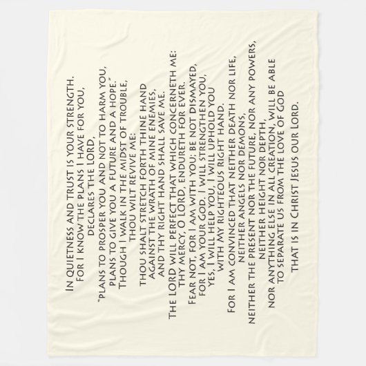 Couverture Polaire Le vers de bible de collage d'écriture sainte (Devant)