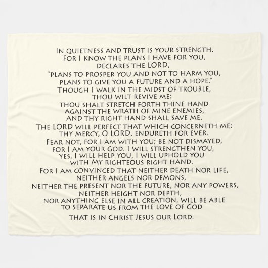 Couverture Polaire Le vers de bible de collage d'écriture sainte (Devant (Horizontal))