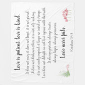 Couverture Polaire Le vers de Corinthiens, l'amour est patient (avec (Devant)