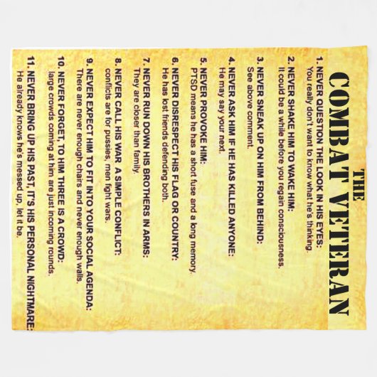 COUVERTURE POLAIRE LE VETERAN DE COMBAT (Devant (Horizontal))