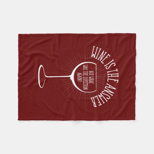 Couverture Polaire Le Vin Est La Réponse (Devant (Horizontal))