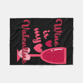 Couverture Polaire Le vin est mon Valentin  (Devant (Horizontal))