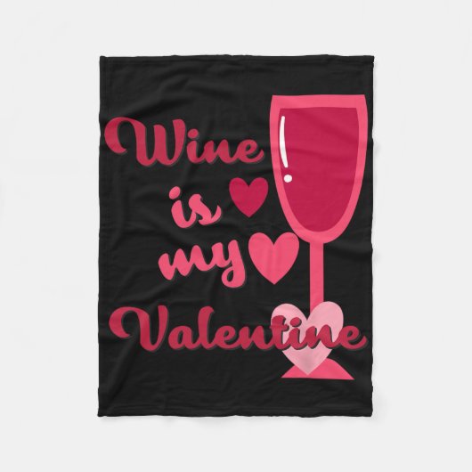 Couverture Polaire Le vin est mon Valentin  (Devant)
