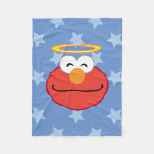 Couverture Polaire Le visage souriant d'Elmo avec un halo