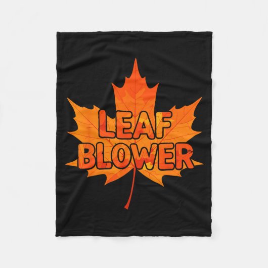 Couverture Polaire Leaf Blower Autumn Funny Halloween Matching Couple (Devant)