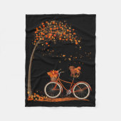 Couverture Polaire Leaf de chien Automne Cyclisme d'automne amusant D (Devant)