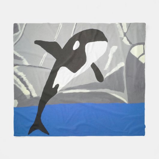 Couverture Polaire Leaping Whale (Devant (Horizontal))