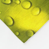 Couverture Polaire L'eau chute sur la feuille verte (Coin)