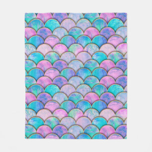 Couverture Polaire L'échelle de poisson de sirène vague motif japon