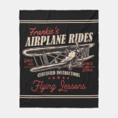 Couverture Polaire Leçons de vol rétros d'avion personnalisées (Devant)
