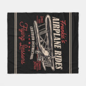 Couverture Polaire Leçons de vol rétros d'avion personnalisées (Devant (Horizontal))