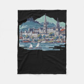 Couverture Polaire L'Ecosse en 3d Sketch Isle Of Skye (Devant)