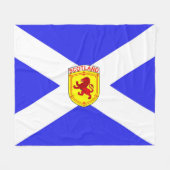 Couverture Polaire L'Ecosse, lion effréné, drapeau antique de (Devant (Horizontal))