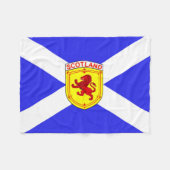 Couverture Polaire L'Ecosse, lion effréné, drapeau antique de (Devant (Horizontal))