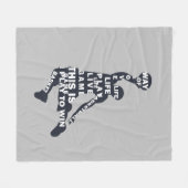 Couverture Polaire Lecteur de basketball slunk avec texte intégral (Devant (Horizontal))