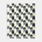 Couverture Polaire Lecteur de chevron noir, gris, jaune (Devant)