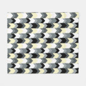 Couverture Polaire Lecteur de chevron noir, gris, jaune (Devant (Horizontal))