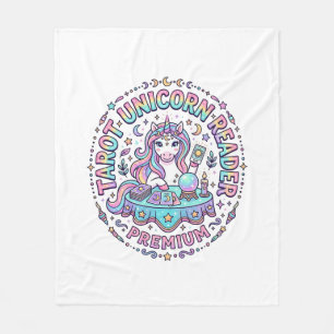 Couverture Polaire Lecteur de Tarot Licorne Premium Impression Drôle