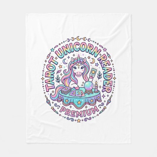 Couverture Polaire Lecteur de Tarot Licorne Premium Impression Drôle (Devant)