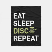 Couverture Polaire Lecteur Disk Golf | Eat Sleep Disk Golf Repeat (Devant)