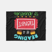 Couverture Polaire Lecteur Lecture De Cadeaux Est Un Billet À Aventur (Devant (Horizontal))