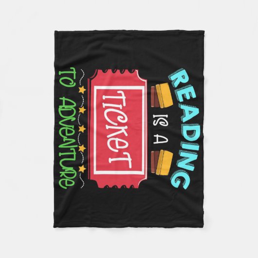 Couverture Polaire Lecteur Lecture De Cadeaux Est Un Billet À Aventur (Devant)