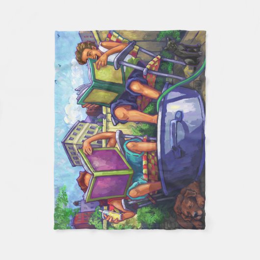 Couverture Polaire Lecture en été (Devant)