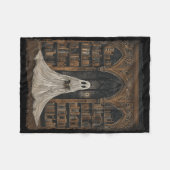 Couverture Polaire Lecture Ghost Library Halloween Librairie Livre Lo (Devant (Horizontal))
