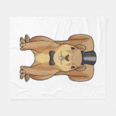 Couverture Polaire L'écureuil en groom avec costume (Devant (Horizontal))