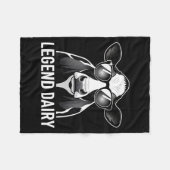 Couverture Polaire Legend Dairy, Cool Cow With Sungles  (Devant (Horizontal))