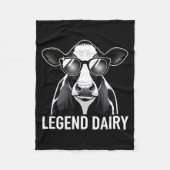 Couverture Polaire Legend Dairy, Cool Cow With Sungles (Devant)