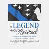 Couverture Polaire Légende A Retraité Drapeau Bleu Police (Devant)