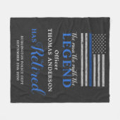 Couverture Polaire Légende de l'agent de police Légende Ligne Bleue M (Devant (Horizontal))