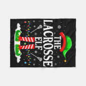 Couverture Polaire L'Elfe De La Crosse Drôle Correspondant Xmas Lacro (Devant (Horizontal))